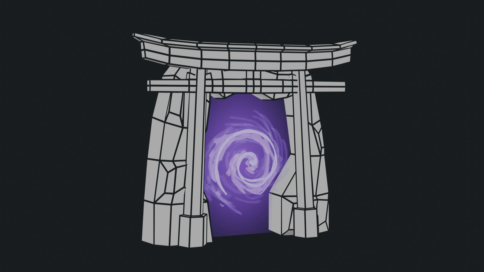 Level Portal (Wireframe) - YinYang&#39;s Adventure